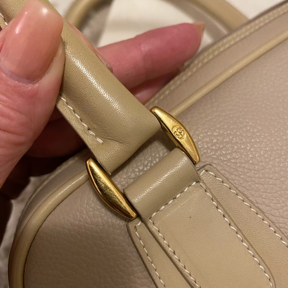 Authentic Gucci Vintage Leather Satchel Tote EUC Bone - Picture 7 of 13